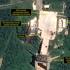 A satellite image shows progress at the Sohae Satellite Launching Station.