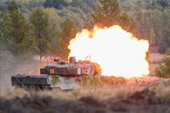 a tank firing