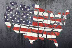 United States map breaking apart