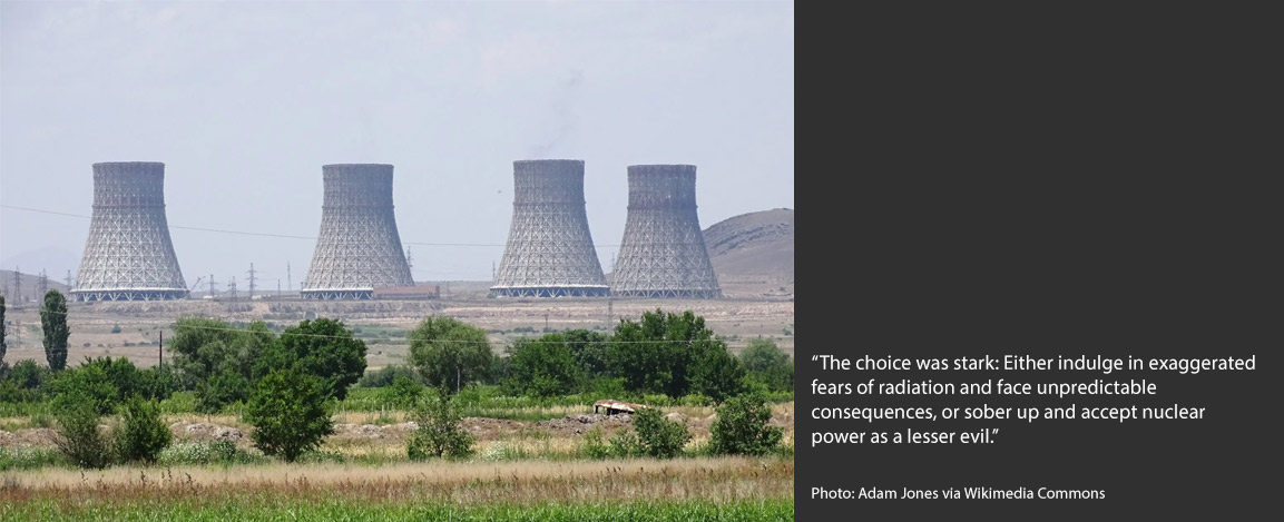 Armenia's Metsamor nuclear power plant cooling towers.