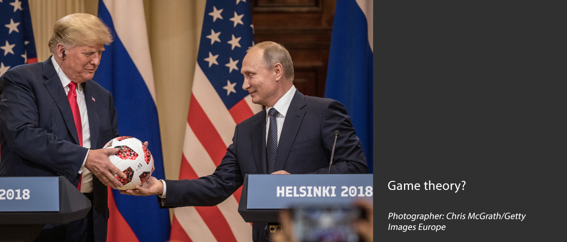 Trump and Putin - Game theory? Photographer: Chris McGrath/Getty Images Europe 