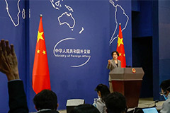 Mao Ning, a Chinese foreign ministry spokeswoman, fielding questions about the stray balloon that traversed the United States, at a news conference in Beijing on Monday. Credit...Mark R Cristino/EPA, via Shutterstock