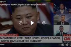 screen shot of CNN video with image of Kim Jong Un