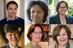 Clockwise from top left: Nicholas Ackert, Nilma Dominque, Caitlyn Doyle, Margery Resnick, Teresa Neff, and Emily Goodling