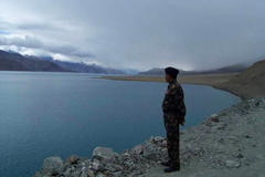 File photo of Pangong lake which bisects Line of Actual Control between India and Chinese occupied territory.   | Photo Credit: The Hindu