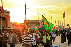 Pictured are people walking to Karbala during the annual pilgrimage in 2015.