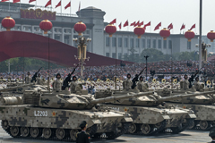 A military parade in celebration of the 70th anniversary of the founding of the People's Republic of China, held in Tiananmen Square in Beijing last year.Credit...Kevin Frayer/Getty Images