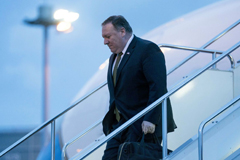 U.S. Secretary of State Mike Pompeo left North Korea after two days of “productive” talks, while Pyongyang decried U.S. “gangster-like” tactics, on July 7, 2018. (Andrew Harnik/AFP/Getty Images) 