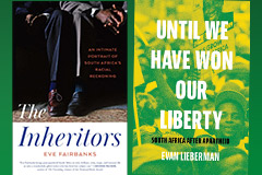 Covers of two books: "Until We Have Won our Liberty" and "The Inheritors"