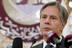 Secretary of State Antony Blinken speaks during a press conference in Doha, Qatar on Sept. 7, 2021. | Olivier Douliery/Pool Photo via AP