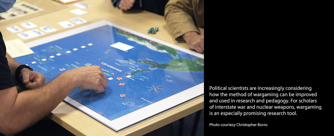 Students playing a board wargame