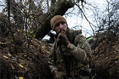 Russian sergeant on front line for Ukraine