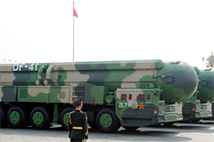 Chinese intercontinental ballistic missiles in Tiananmen Square, Beijing, October 2019