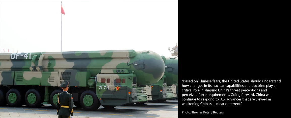 Chinese intercontinental ballistic missiles in Tiananmen Square, Beijing, October 2019