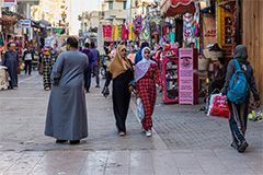 women walking through Egypt