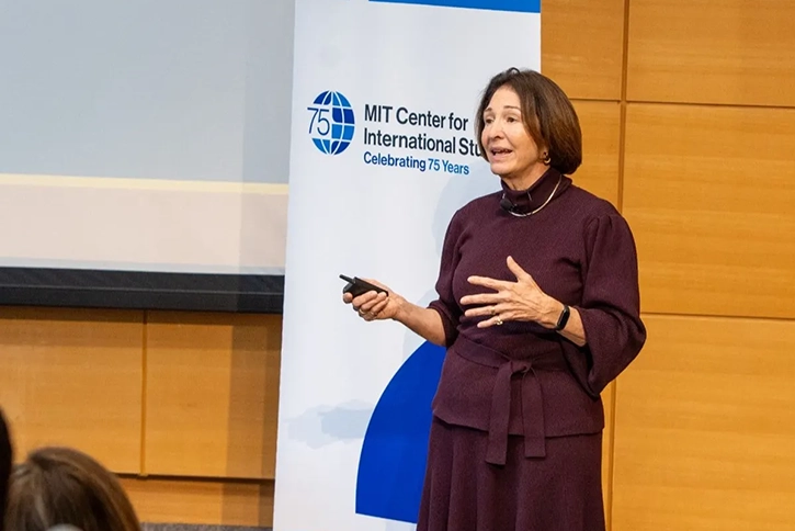 Anne-Marie Slaughter at the October 15 Starr Forum / Keynote (Credit: Anna Walsh)