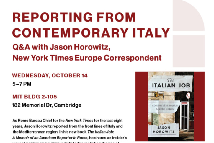 Reporting from Contemporary Italy: Q&A with Jason Horowitz, New York Times Europe Correspondent  
