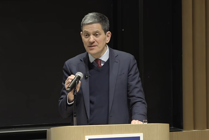 David Miliband presenting at the Starr Forum: New World Disorder: What’s the Humanitarian Perspective?