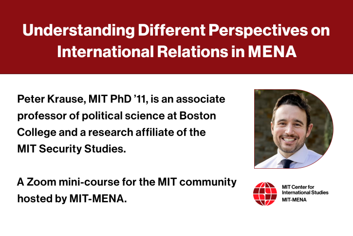 Understanding Different Perspectives on International Relations in MENA event poster