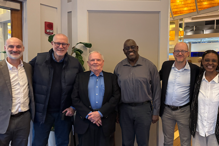 From left to right: Agustín Rayo, Richard Samuels, Robert Wilhelm, John Githongo, Evan Lieberman, and S. Mshai Mwangola.