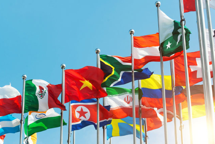 United Nations flags
